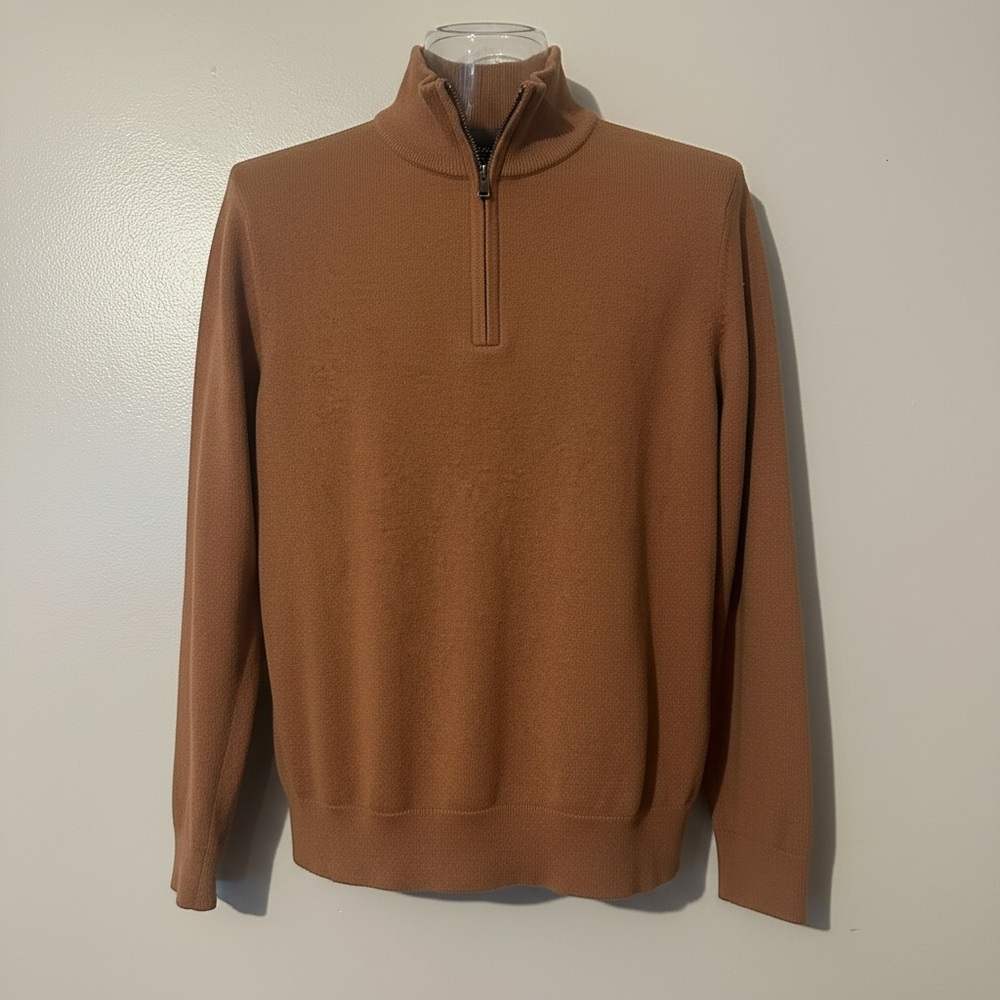 Banana Republic Men's Tan Zip-Up Sweater